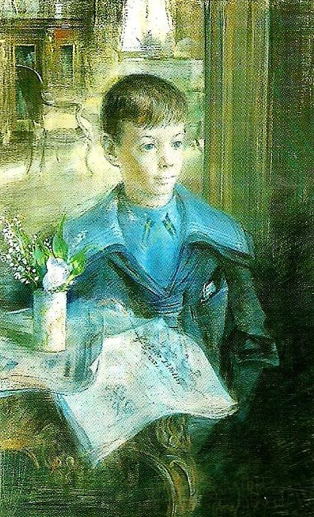 Carl Larsson portratt av erik l -magnus som barn France oil painting art
